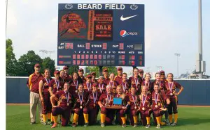 STATE CHAMPIONS — Elk County Catholic, your PIAA Class A softball champions. (Photo by Eric Elliott)