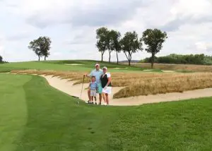 Franty, her husband, Trip and their son, A.J., recently had a chance to play golf at the Oakmont Country Club