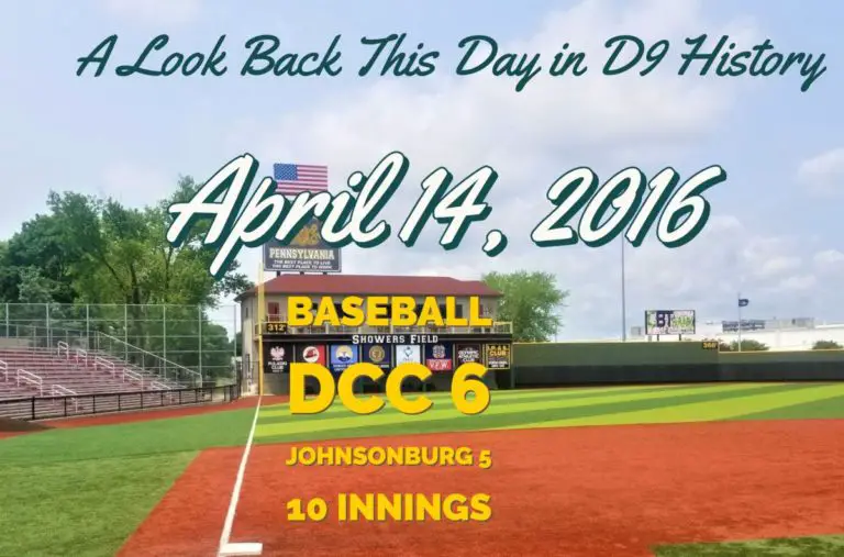 This Day in District 9 April 14, 2016 DCC Baseball Goes Extras to